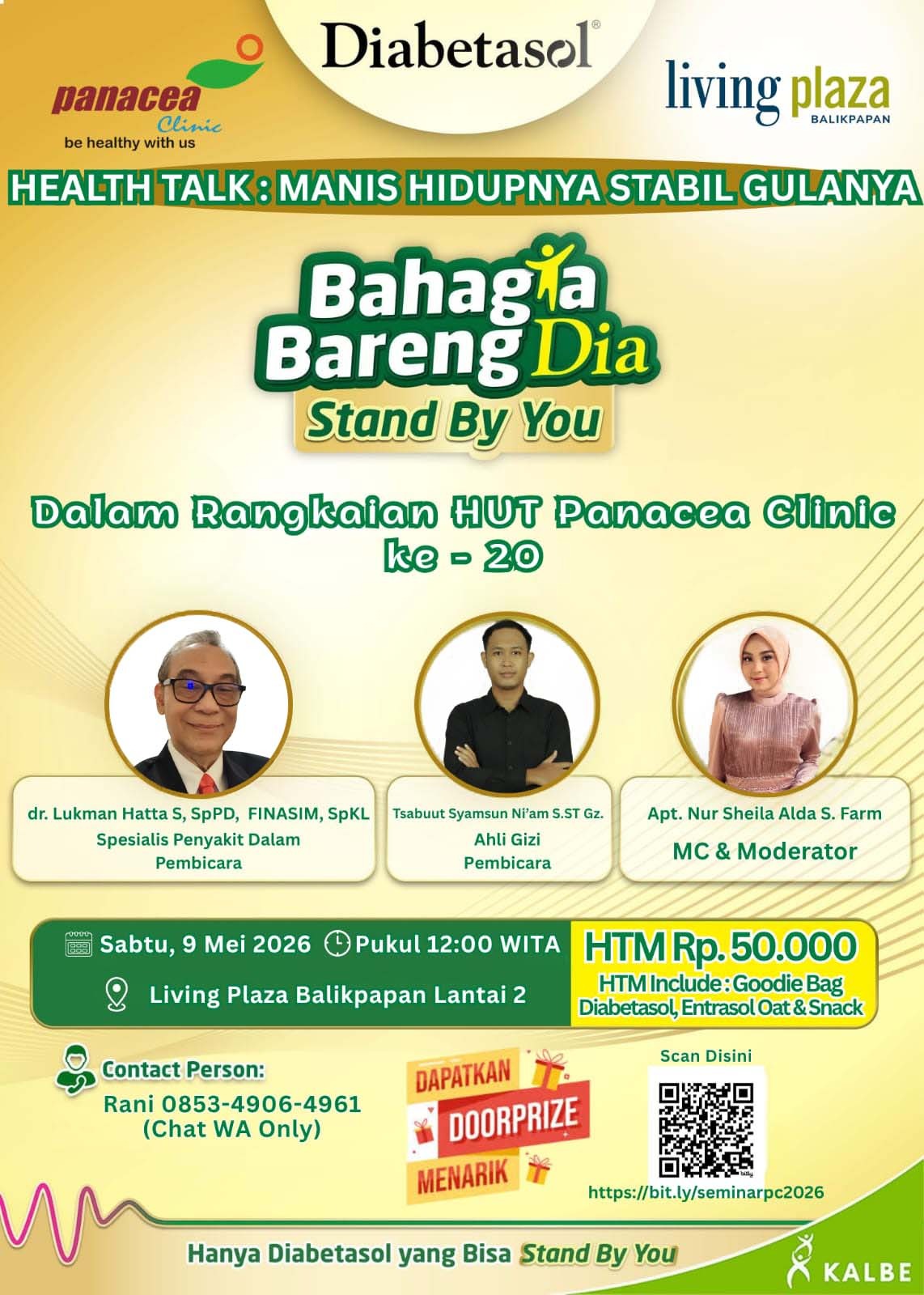 HEALTH TALK: MANIS HIDUPNYA, STABIL GULANYA